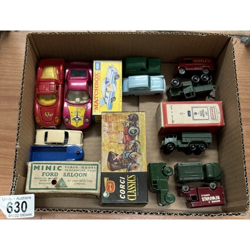 630 - Lesney Matchbox and Corgi Classics Minic Ford saloon etc