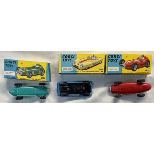 635 - A Corgi gift set no 16 Ecurie Ecosse racing car transporter & 3 racing cars