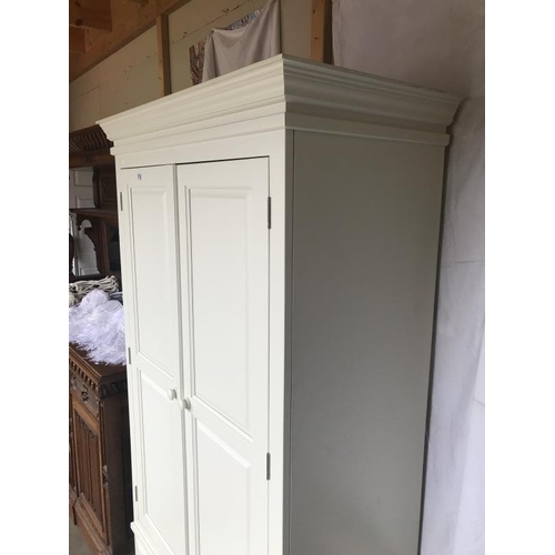 1700 - A white finished pine wardrobe