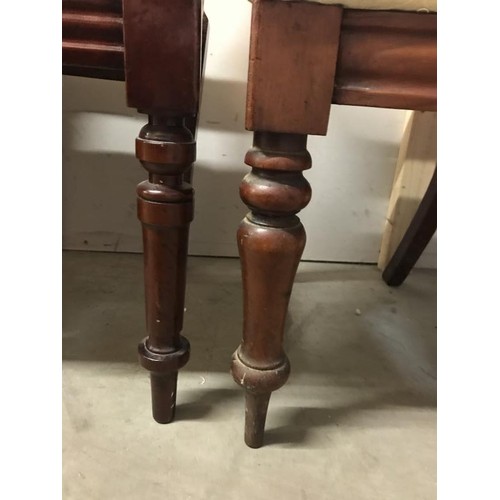 1694 - Set of 3 mahogany balloon back chairs & 1 other balloon back chair