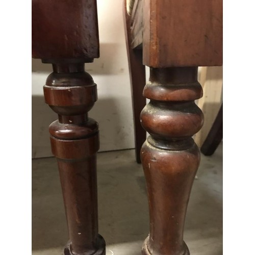 1694 - Set of 3 mahogany balloon back chairs & 1 other balloon back chair