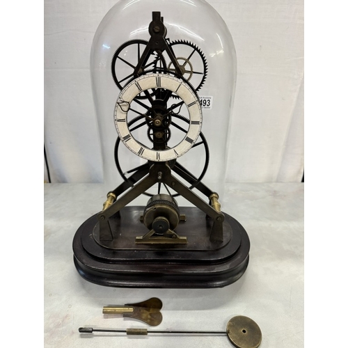 1493 - A skeleton clock under dome