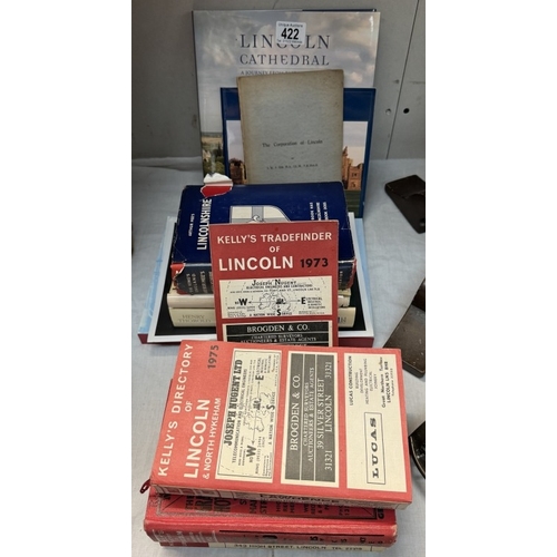 422 - A quantity of Lincoln related books including Kellys 1952, 1969 & 1972