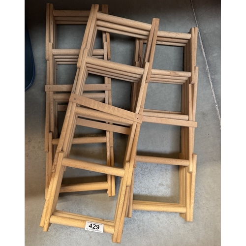 429 - 3 Folding wooden bottle stands