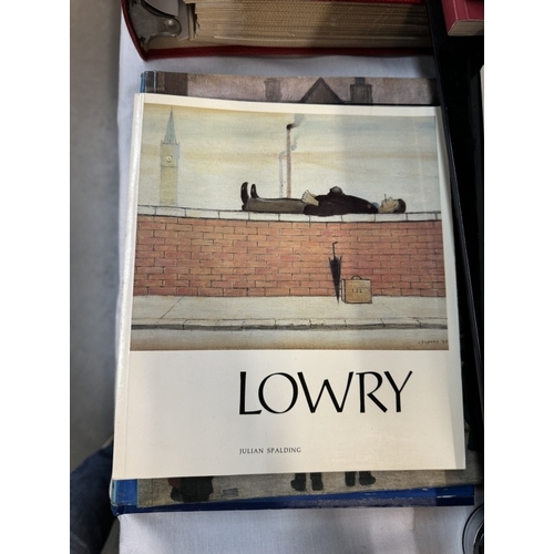 438 - A collection of Lowry related books and an album of Lowry related postcards