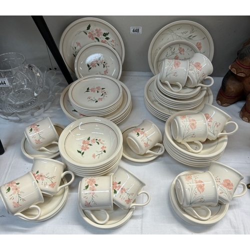 448 - 2 Sets of Staffordshire table ware 30 piece dinner sets. (Unused)