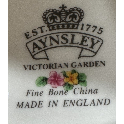 466 - A pair of Aynsley candlesticks 'Victorian Gardens'