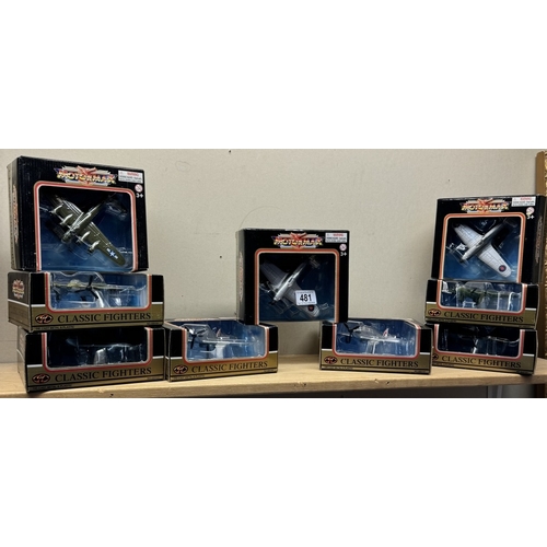 481 - 9 Boxed Motormax aircraft models