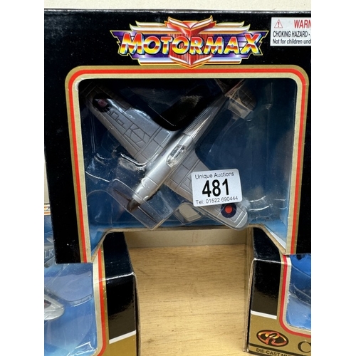 481 - 9 Boxed Motormax aircraft models