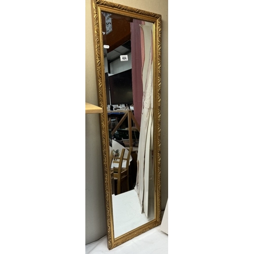 484 - A gilt frame bevel edge mirror 38 x 125cm