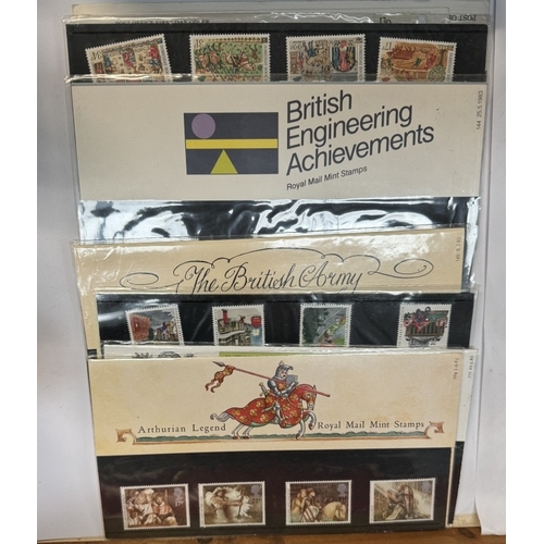 494 - 9 Royal Mail presentation stamp sets including Dogs, The British army etc including some F.D.C.S