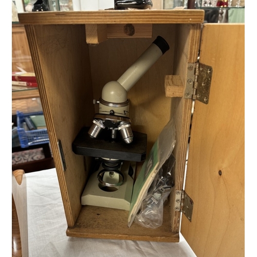 511 - A cased Russian microscope