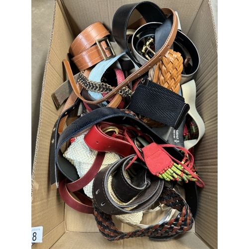 528 - A box of belts