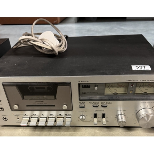 537 - An AIWA AD-6350 stereo cassette deck