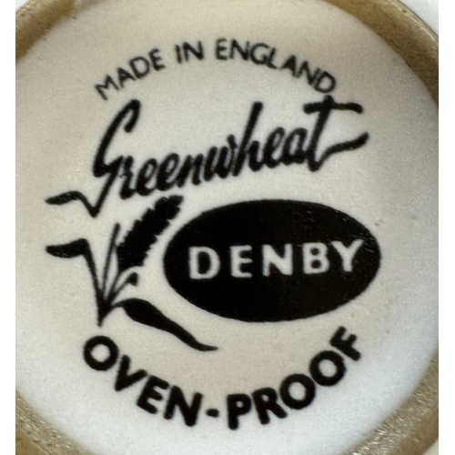 539 - A large lot of Denby cups, saucers & soup bowls etc 'Greenwheat' approximately 42 pieces