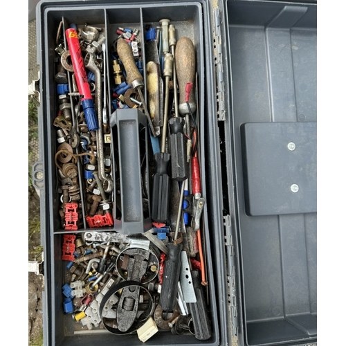 557 - 2 Toolboxes including an assortment of tools and draper socket set