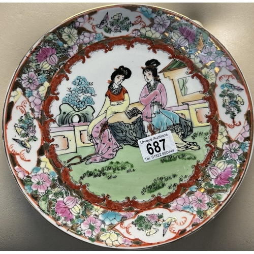 687 - 2 Chinese plates