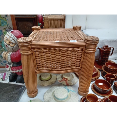 749 - A wicker tea table