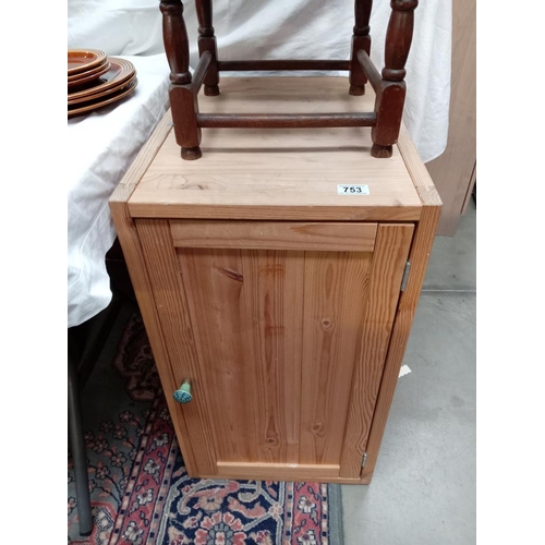 753 - A pine cupboard