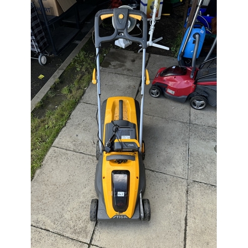 620B - A Stiga battery mower with charger  (working)