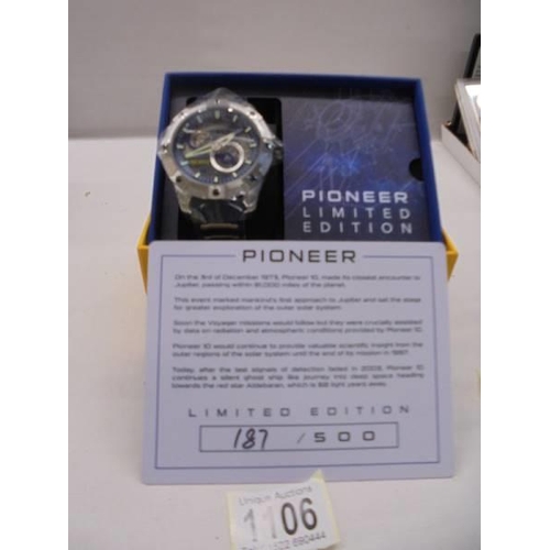 1106 - A limited edition (187/500) Nubed Pioneer automatic wrist watch