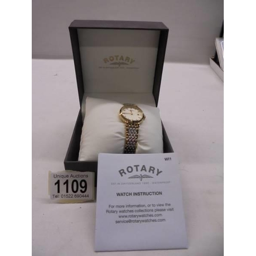 1109 - A boxed ladies Rotary wrist watch.