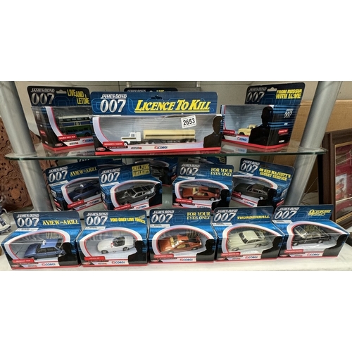 2653 - A quantity of boxed Corgi James Bond 007 40th anniversary model cars including Kenworth tanker etc