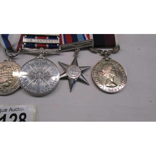 1128 - A bar of six medals including The Gulf Medal 1990/91 and four named for  04289090 Sgt D R Miller RAF... 