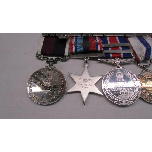 1128 - A bar of six medals including The Gulf Medal 1990/91 and four named for  04289090 Sgt D R Miller RAF... 