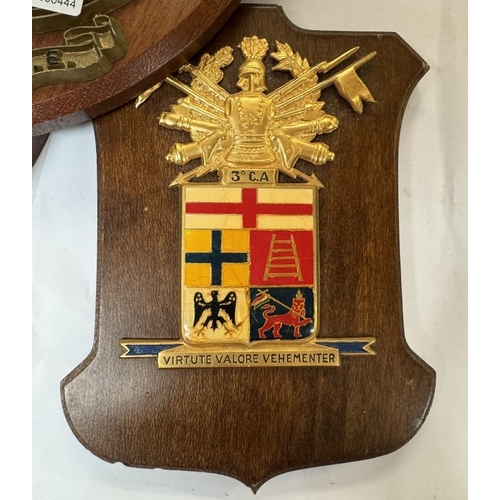 2707 - 4 Armorial European emblem wall plaques