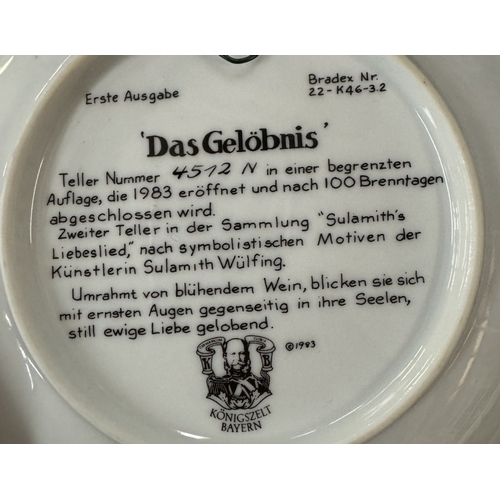 2756 - A set of 10 vintage Konigszelt Bayern German collectors plates diameter 20cm