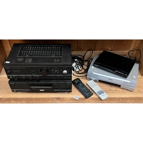 2778 - A Technics SU-VX600 amplifier, SL-PS700 CD player & Toshiba VHS V232 UK player & Sony CD/DVD player