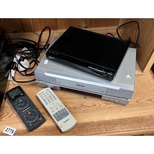 2778 - A Technics SU-VX600 amplifier, SL-PS700 CD player & Toshiba VHS V232 UK player & Sony CD/DVD player