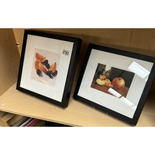 2783 - A pair of signed limited edition still life of fruit by Vivienne St Clair