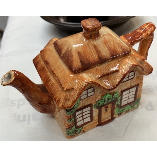 2837 - A Beswick cottage teapot & 1 other