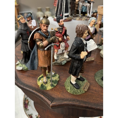 2838 - 16 sculptures of Scottish class figures including Rob Roy etc.