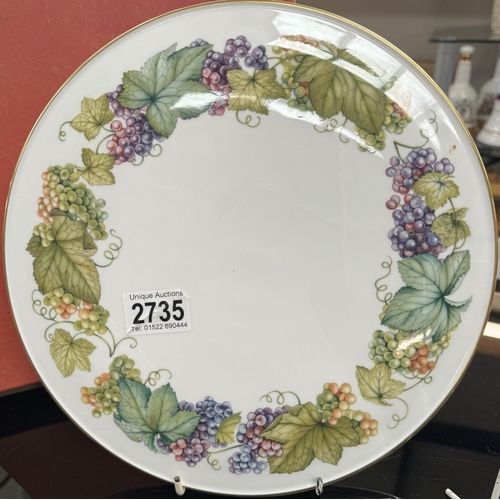 2735 - A boxed Spode cake plate & an unboxed Royal Worcester cake plate