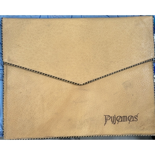 2737 - A vintage soft leather pyjama case & 1 other