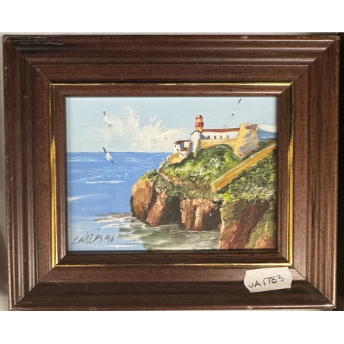 2740 - 3 oil on board coastal scenes