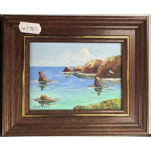 2740 - 3 oil on board coastal scenes