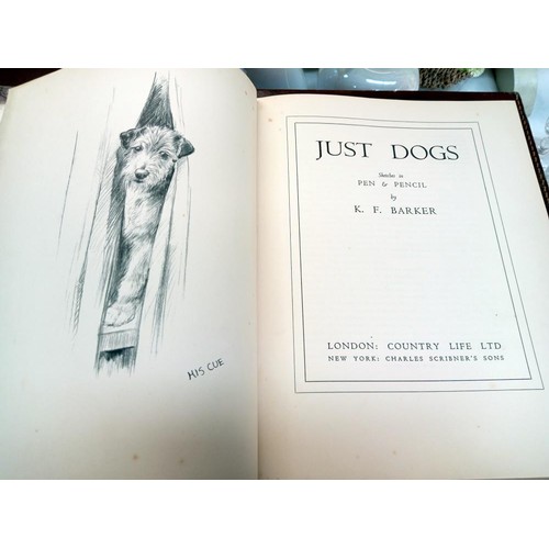 2764 - A 1937 edition of just dogs pencil & pen sketches by K. F. Barker