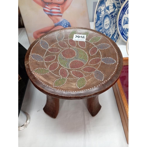 2916 - A wooden tribal stool