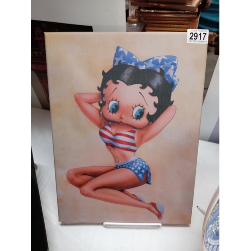 2917 - A Betty Boop on canvas