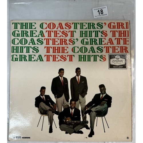 18 - The Coasters The Coasters' Greatest Hits. London Records (American Series) HA-K2237 1960 Vinyl Ex Co... 