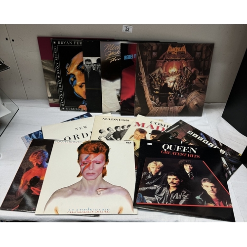 22 - A quantity of LPs including U2, Roxy Music etc