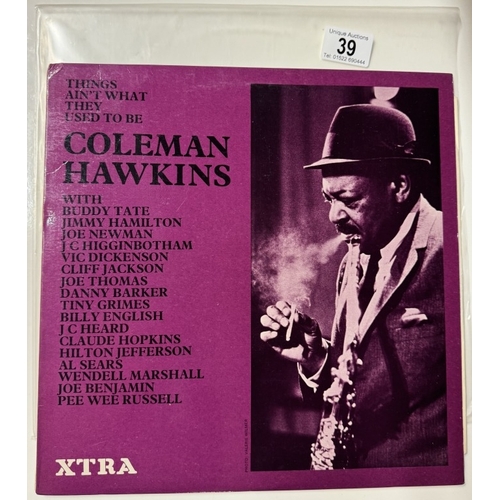 39 - Coleman Hawkins Things Aint What They Used To Be Jazz LP. Xtra label, Xtra 5031 Vinyl Nr Mint Cover ... 