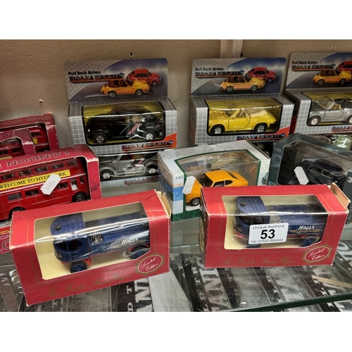 53 - A good selection of mixed boxed diecast including Cararama, Ford Capri etc