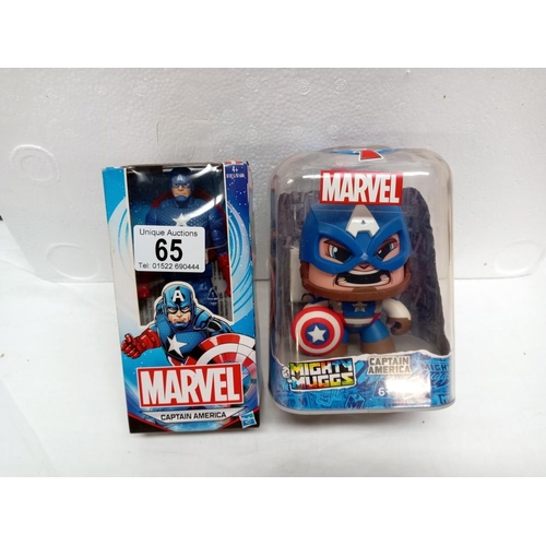 65 - A quantity of new boxed Marvel Avengers Captain America figures etc.