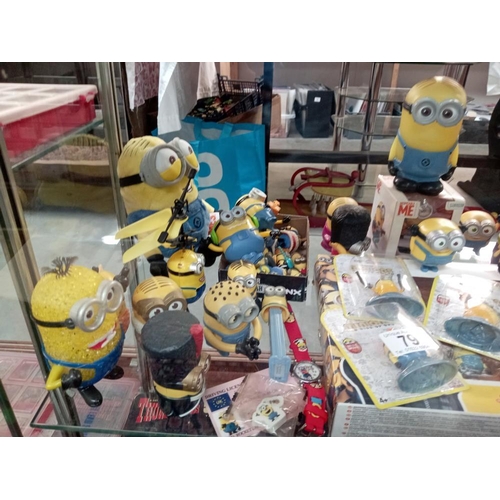 79 - A good lot of Minions, some new in boxes, some toiletries etc.