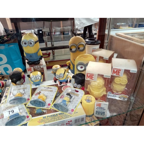 79 - A good lot of Minions, some new in boxes, some toiletries etc.